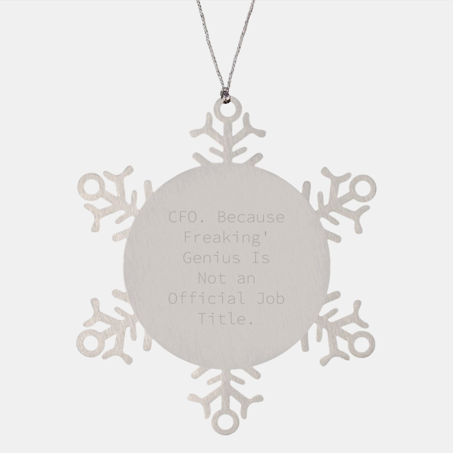 Funny CFO Gifts from Friends, Men or Family - CFO Snowflake Ornament, Unique Christmas Unique Gifts for CFO, Men, Women or Family Members - Image 1