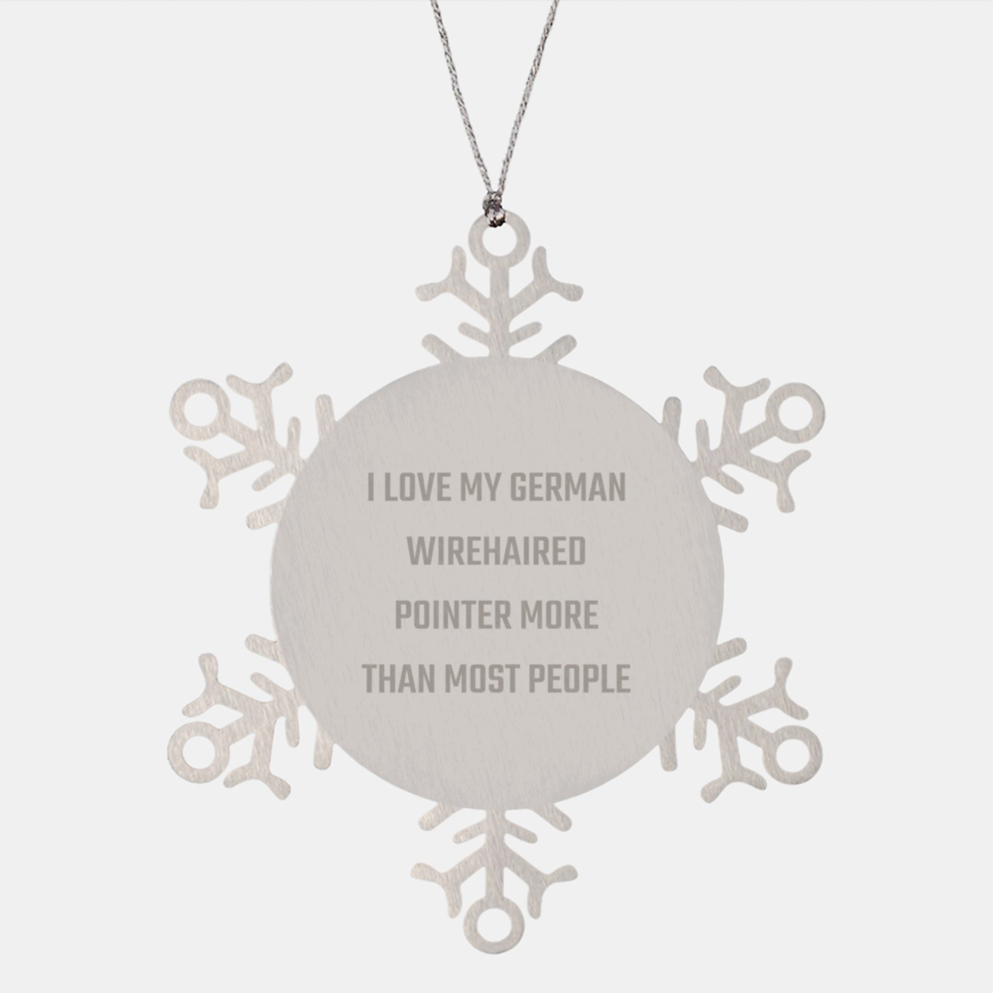 Funny German Wirehaired Pointer Dog Gifts for Christmas - German Wirehaired Pointer Dog Lover Snowflake Ornament Gifts from Family, Friends, or Coworkers - Image 1