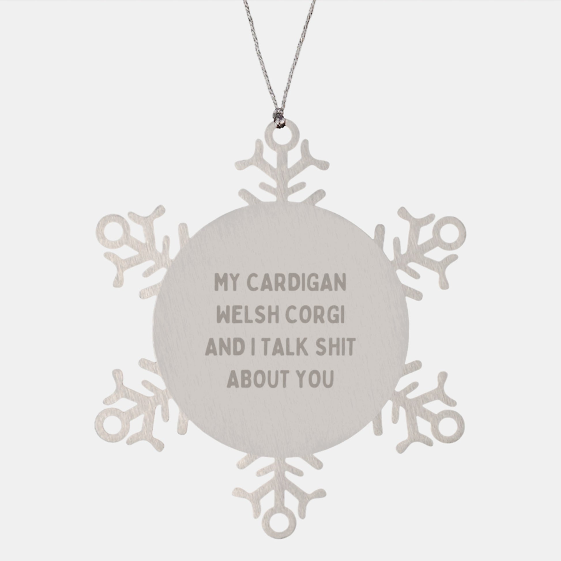 Cardigan Welsh Corgi Snowflake Ornament Keepsake for Him Christmas Gift - Image 1