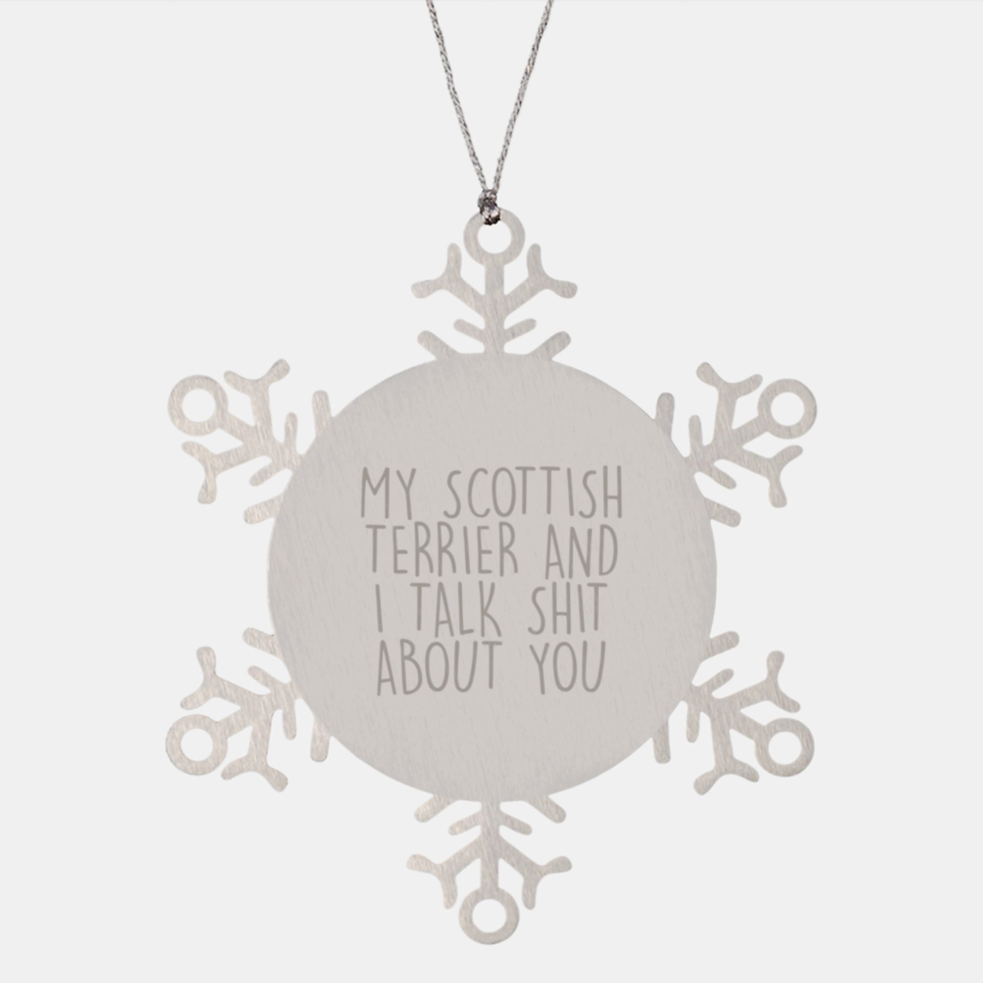 Scottish Terrier Dog Snowflake Ornament Funny Gifts for Men Women Friends Family Members - Image 1
