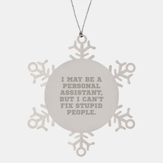 Christmas Gift Personal Assistant Snowflake Ornament for Her Present - Image 1