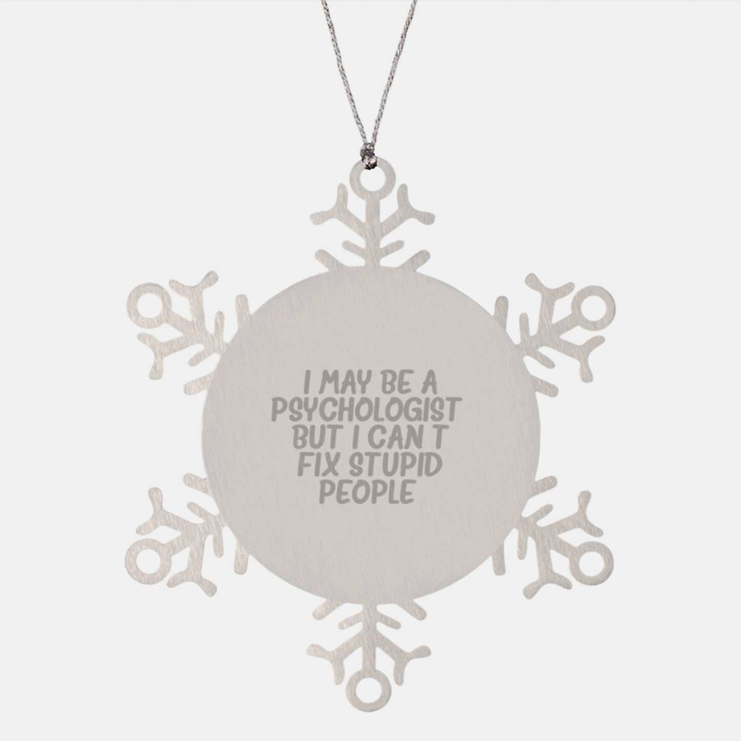 Witty Psychologist Snowflake Ornament for Friends Christmas Gift - Image 1
