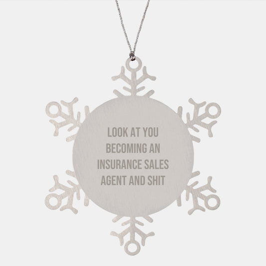 Christmas Gift Snowflake Ornament for Teens Insurance Sales Agent - Image 1