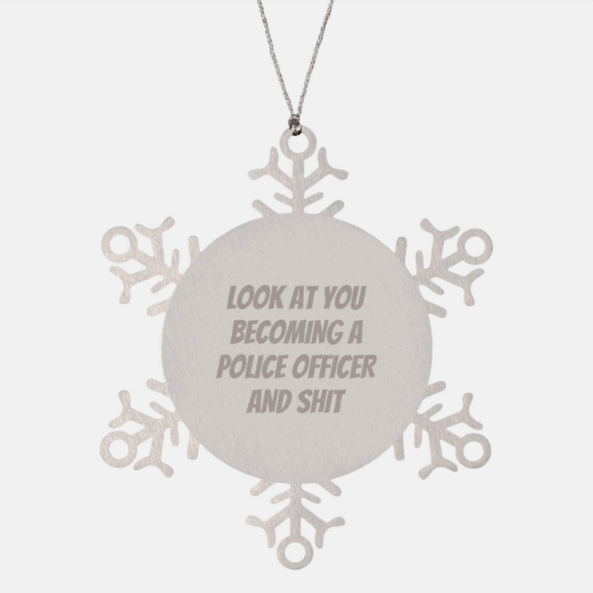 Police Officer Snowflake Ornament Novelty Christmas Gift for Friends - Image 1