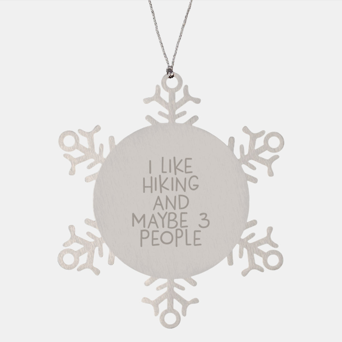 Hiking Christmas Ornament Gift for Family - I Like Hiking And Maybe 3 - Image 1