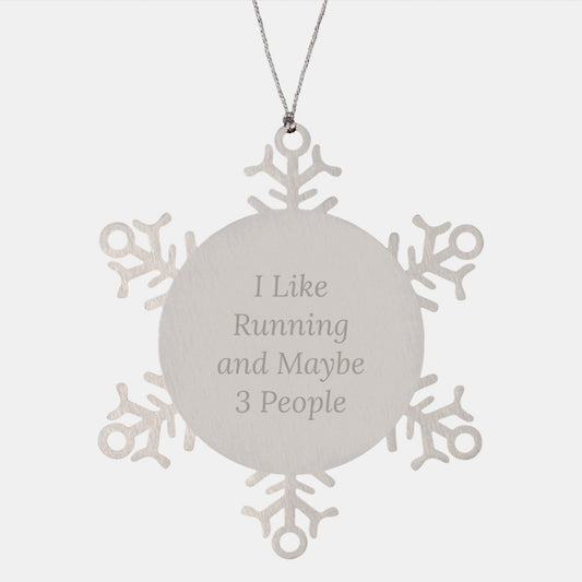 Witty Running Christmas Ornament Gift for Roommates - Holiday Memento - Image 1