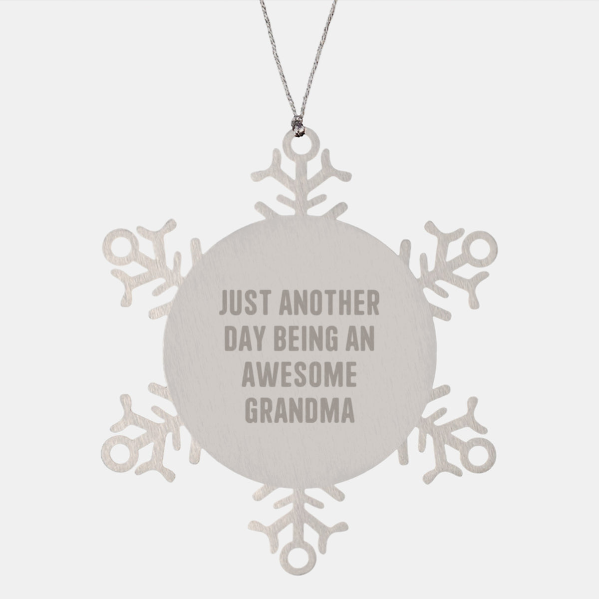Christmas Gift Awesome Grandma Snowflake Ornament - Surprise for an Aunt - Image 1
