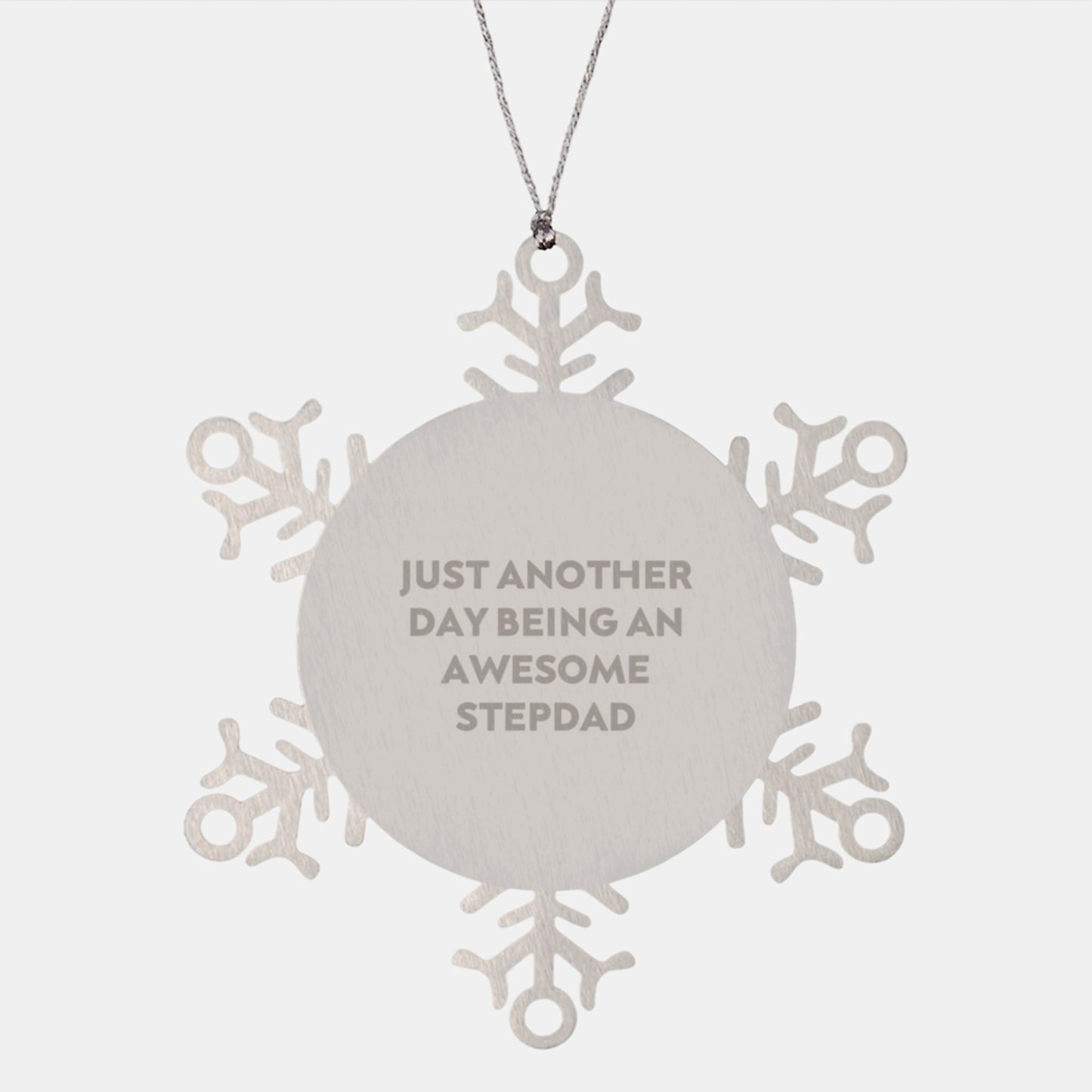 Stepdad Gifts from Men, Women, or Friends - Awesome Funny Snowflake Ornament for Stepdad - Christmas Unique Gifts for Men, Stepdad Snowflake Ornaments - Image 1