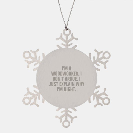 Christmas Gift for Teens A Woodworker's Surprise Snowflake Ornament - Image 1