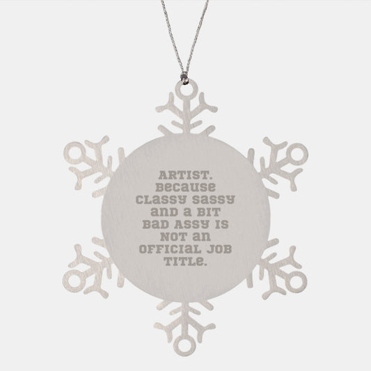 Christmas Gift for Teens Artist Snowflake Ornament - Surprise Classy - Image 1