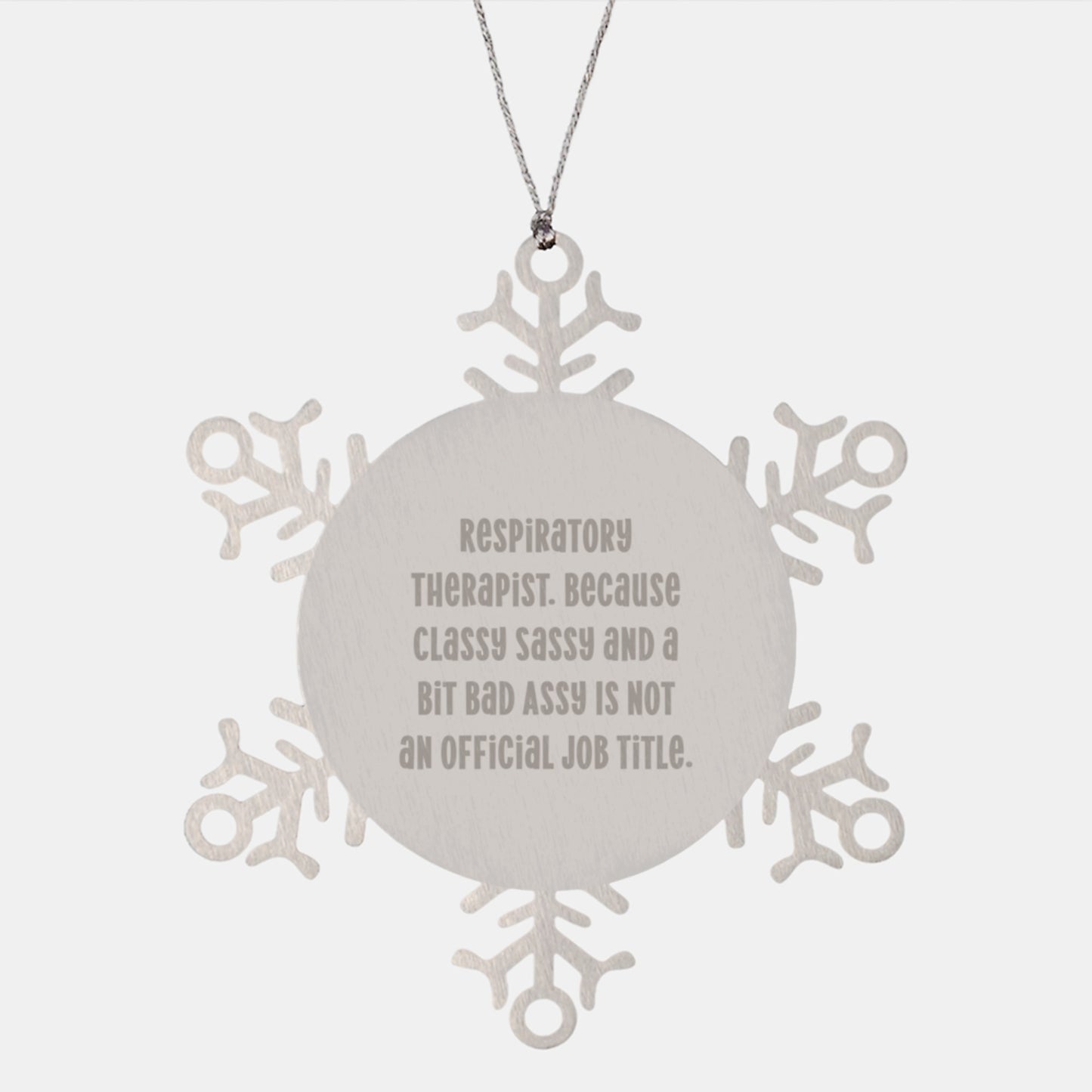 Funny Snowflake Ornament for Respiratory Therapist Gifts, Gift from Family to Men, Women, Friends, Coworkers, Christmas Unique Gifts - Image 1