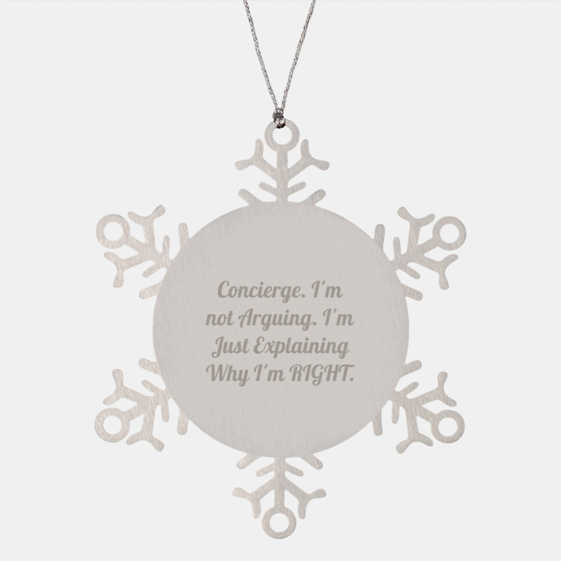 Concierge Snowflake Ornament Gifts from Men to Friends for Christmas Unique Presents - Image 1