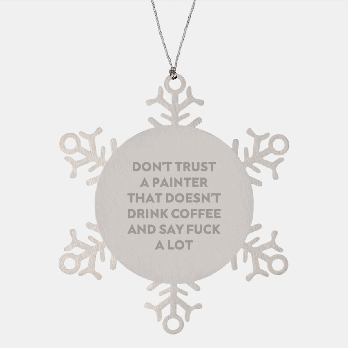 Painter Surprise Christmas Ornament Gift for Family Coffee & Cuss - Image 1