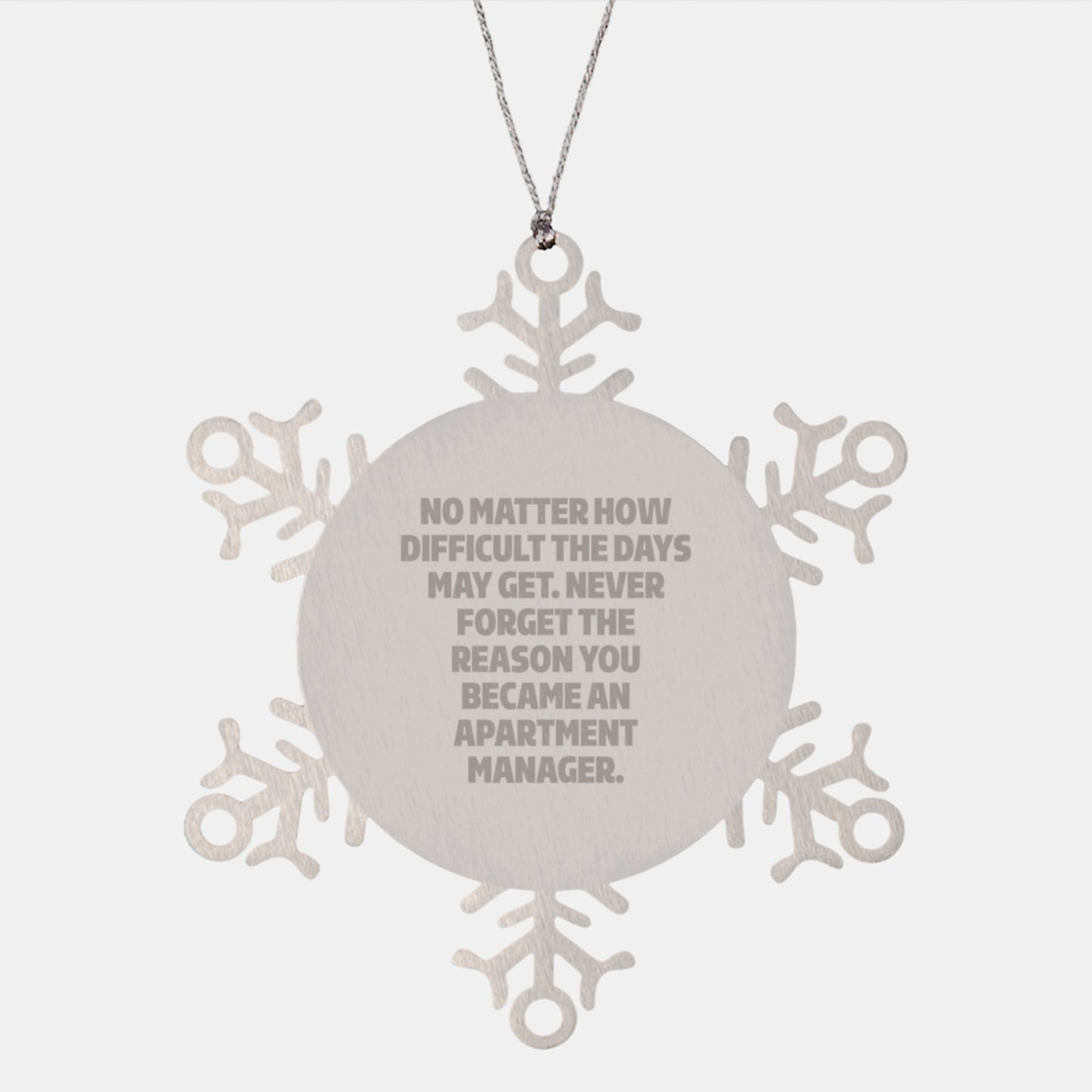 Inspirational Apartment Manager Gifts from Friends - Snowflake Ornament, Christmas Unique Present for Apartment Manager - Image 1