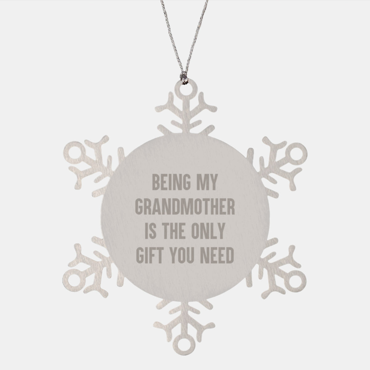 Snowflake Ornament for a Wife – Being My Grandmother Is The Gift - Image 1