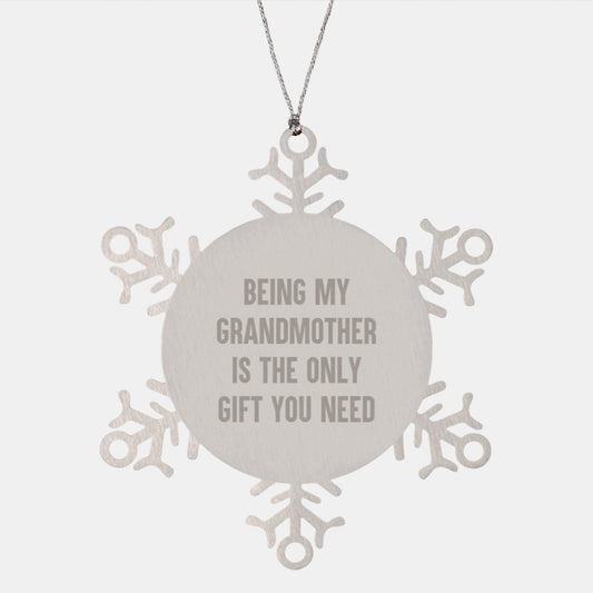 Snowflake Ornament for a Wife – Being My Grandmother Is The Gift - Image 1