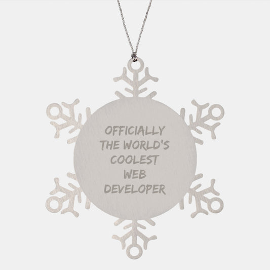 Unique Web Developer Gifts for Christmas - Funny Snowflake Ornament from Friends to Colleagues - Image 1