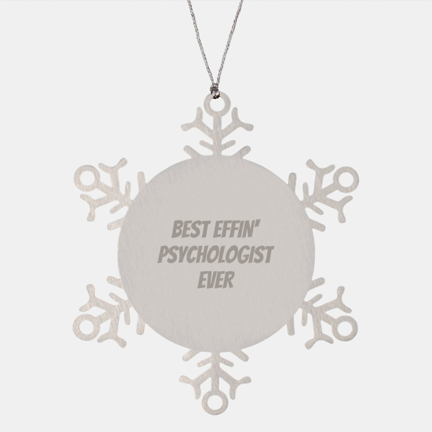 Funny Gifts from Men to Best Effin' Psychologist Ever, Snowflake Ornament for Christmas Unique Gifts, Psychologist Snowflake Decoration - Image 1