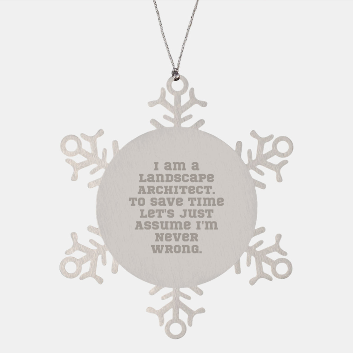 Delight Landscape Architect Snowflake Ornament for Best Friend Gift - Image 1