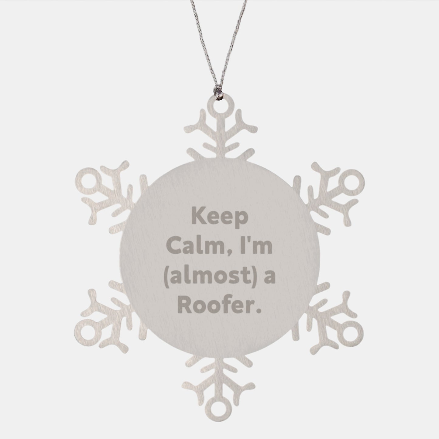 Funny Roofer Gifts from Friends for Men - Snowflake Ornament Christmas Unique Presents - Image 1