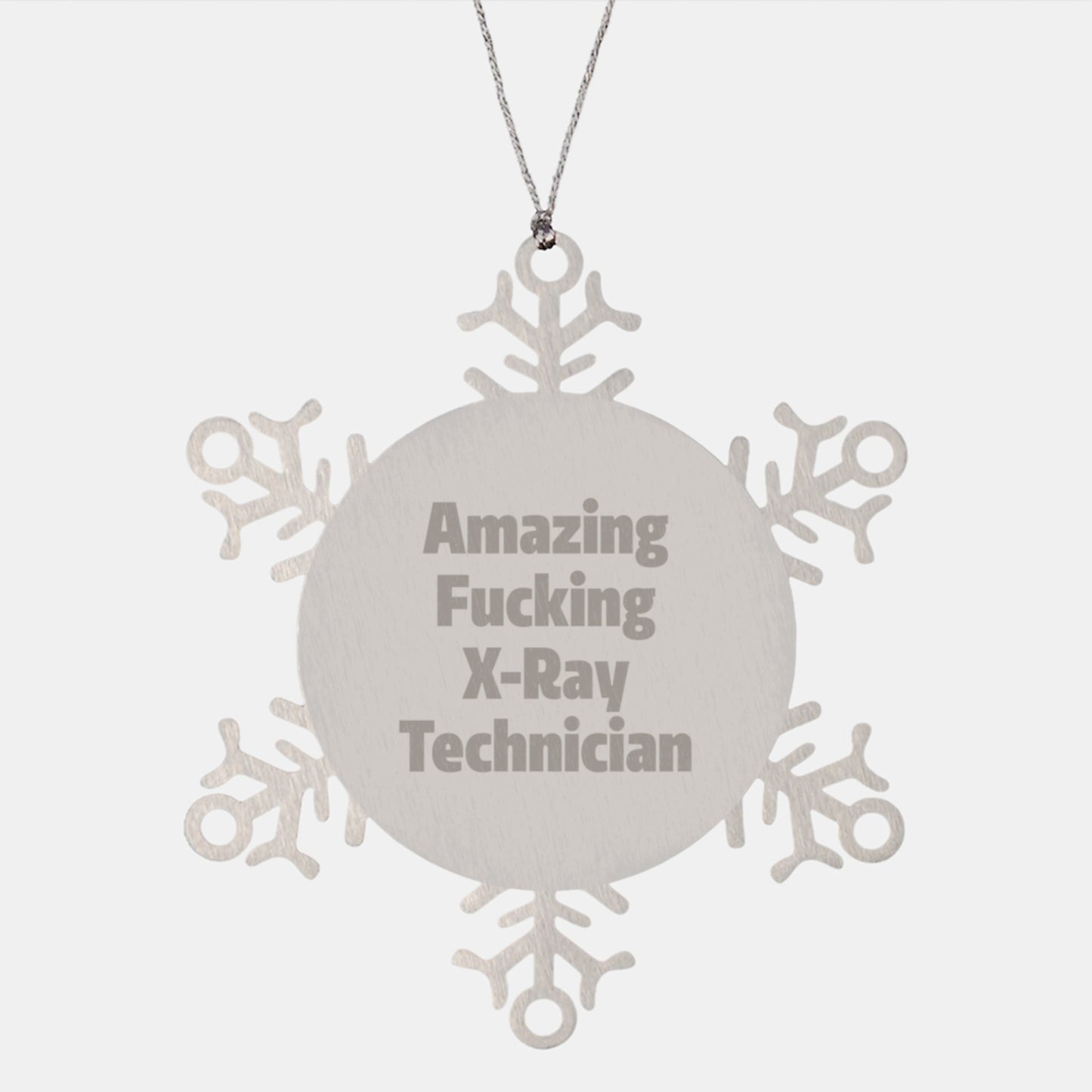 Funny X-Ray Technician Gifts from Friends for Christmas - Snowflake Ornament - Image 1