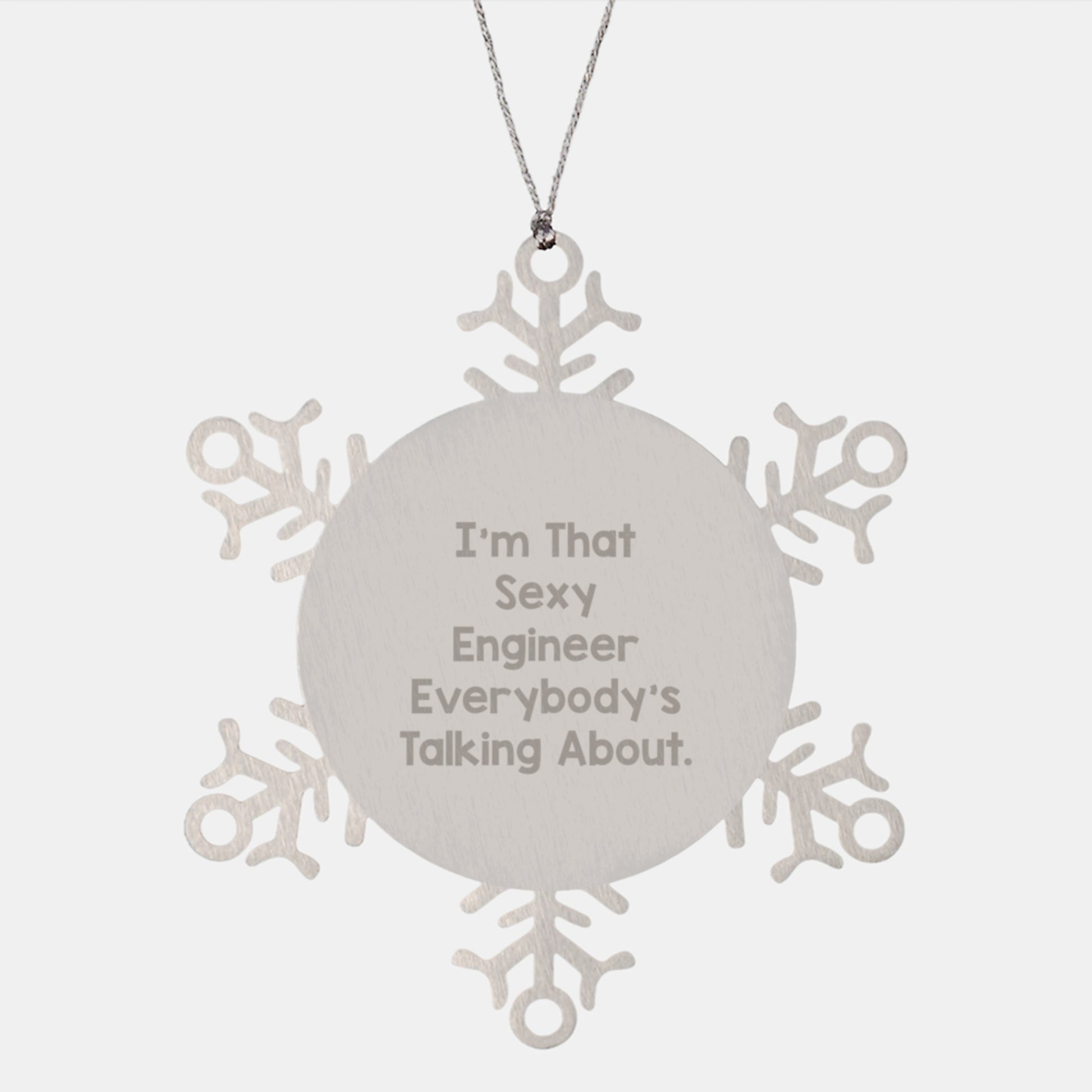 Sexy Engineer Gifts from Men to Engineer Friends - Engineer Winter Christmas Unique Snowflake Ornament - Image 1
