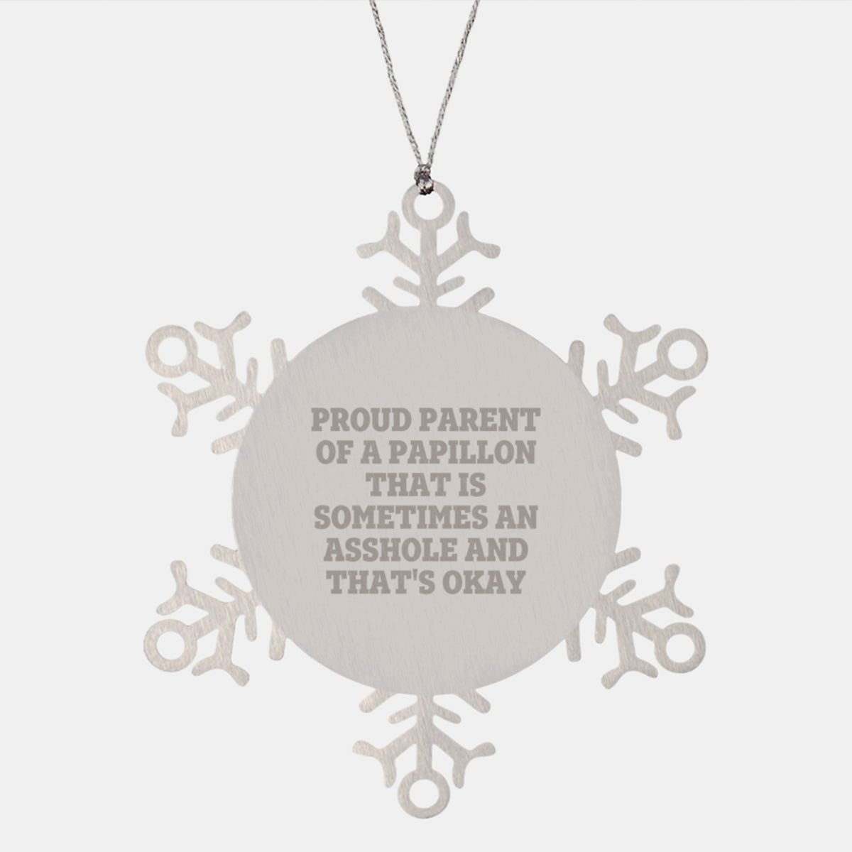 Christmas Gift Humorous Papillon Dog Ornament for Her - Present - Image 1
