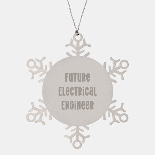 Future Electrical Engineer, Unique Snowflake Ornament Gifts for Men, Electrical Engineer Christmas Unique Gifts from Friends - Image 1