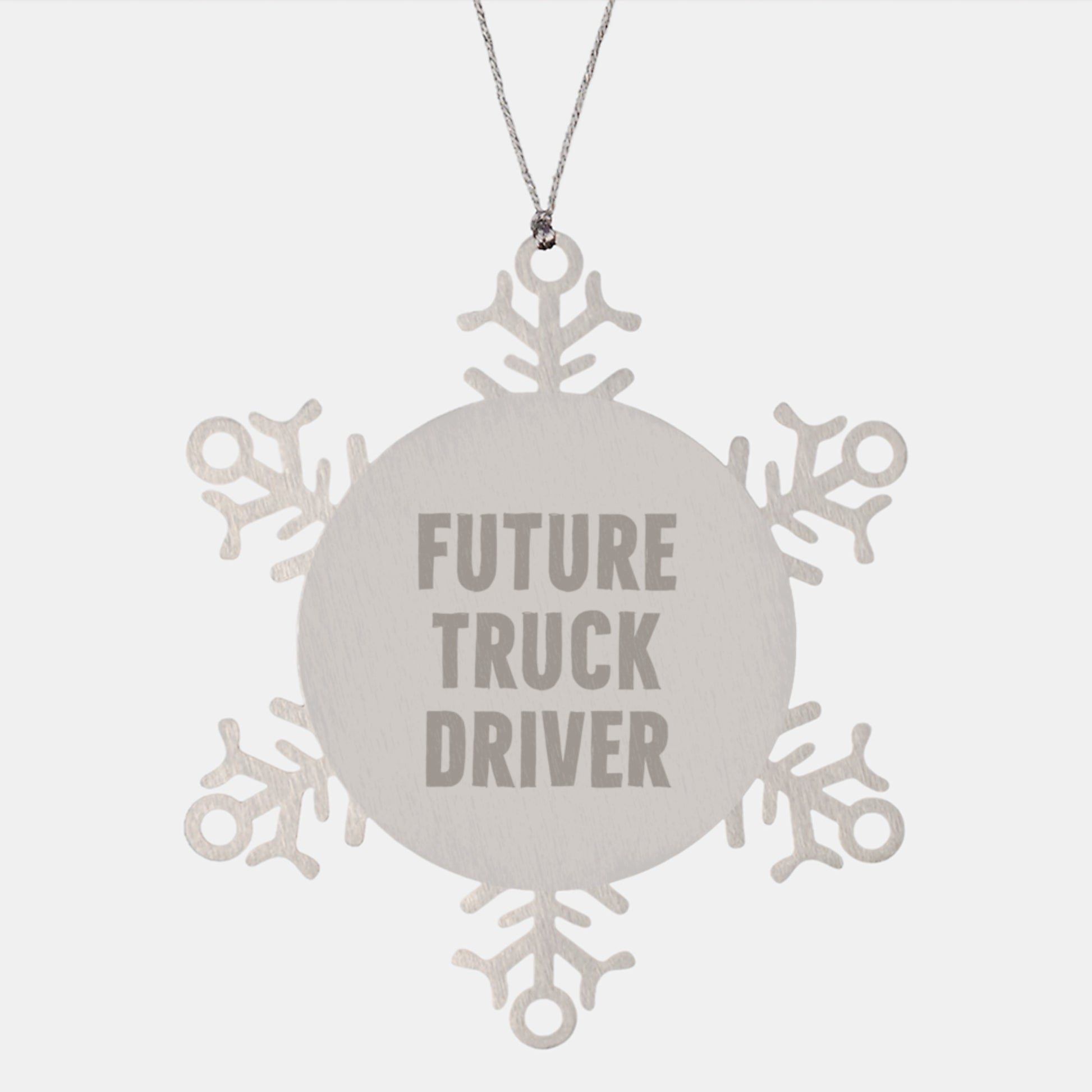 Funny Quote For Future Truck Driver - Truck Driver Christmas Unique Gifts from Men - Snowflake Ornament, Inspirational Gift for Truckers, Christmas Unique Gifts, Truck Driver Decorations - Image 1