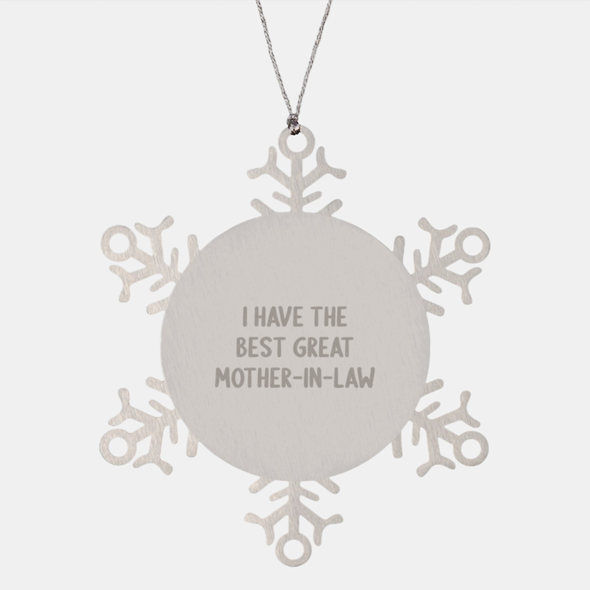 Funny Snowflake Ornament Gifts for Mom-in-law from Family, 'I Have The Best Great Mom-in-law', Unique Christmas Unique Gifts - Image 1