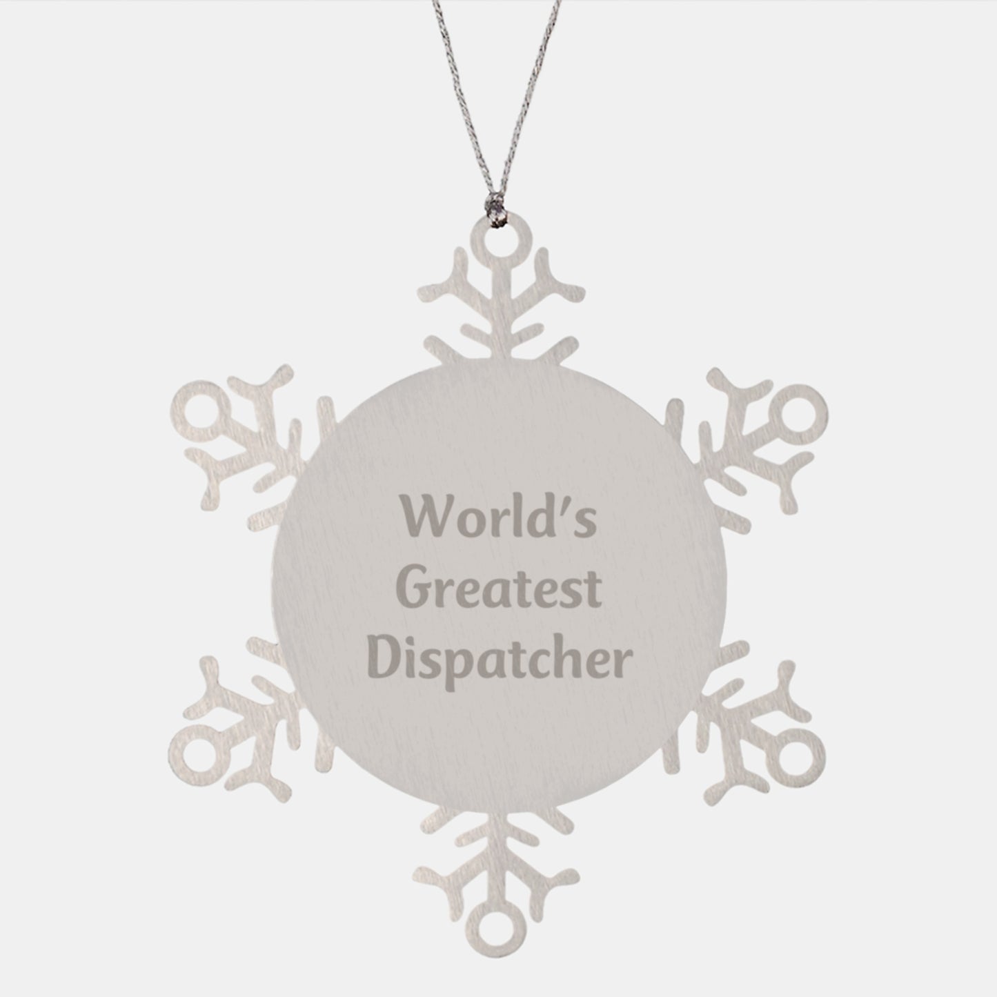 Funny Dispatcher Gifts from Men, Snowflake Ornament for Dispatcher, World's Greatest Dispatcher Christmas Unique Gifts - Image 1