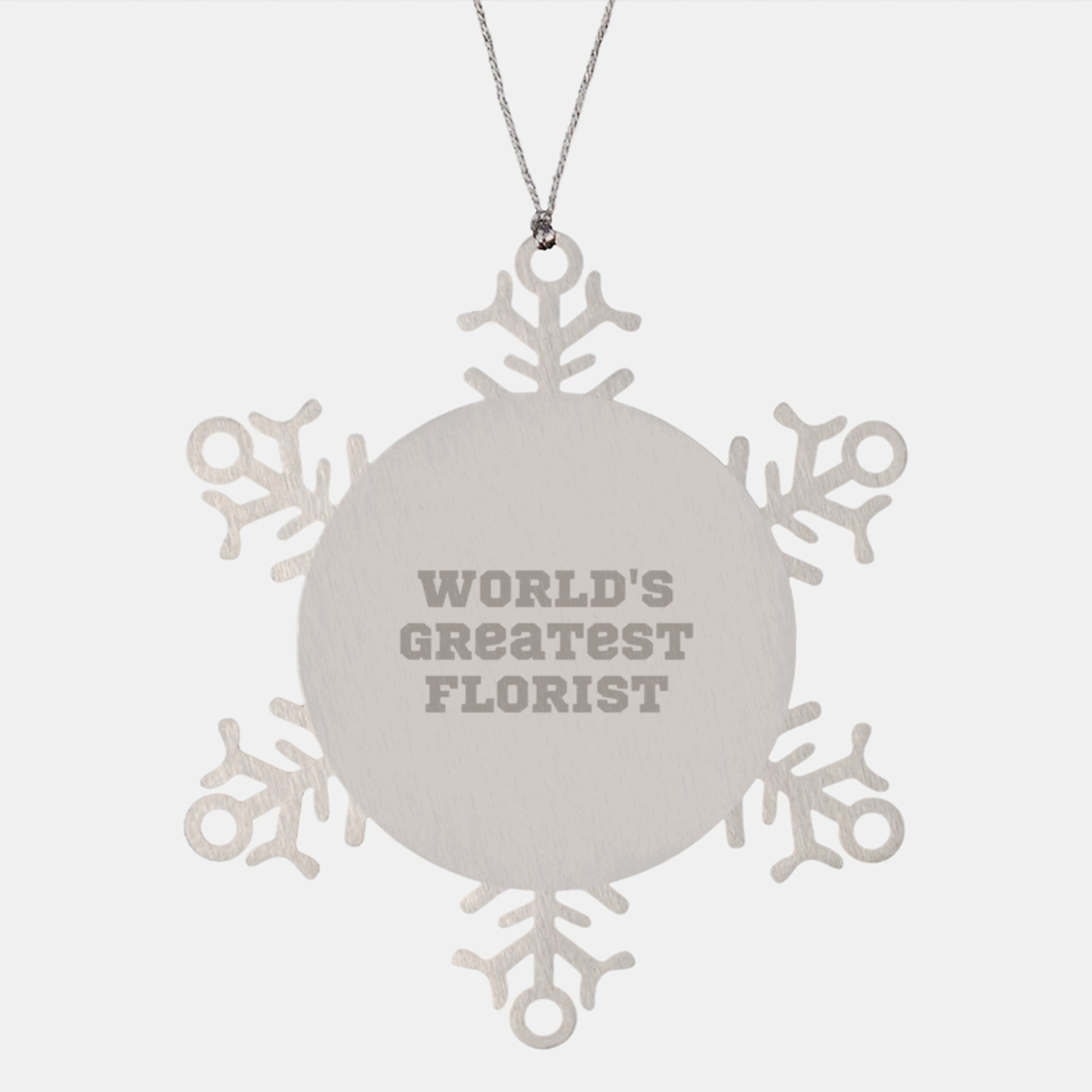 Funny Florist Gifts, Snowflake Ornament 'World's Greatest Florist' - Unique Christmas Unique Gifts from Friends to Family, Florist Appreciation Gifts - Image 1