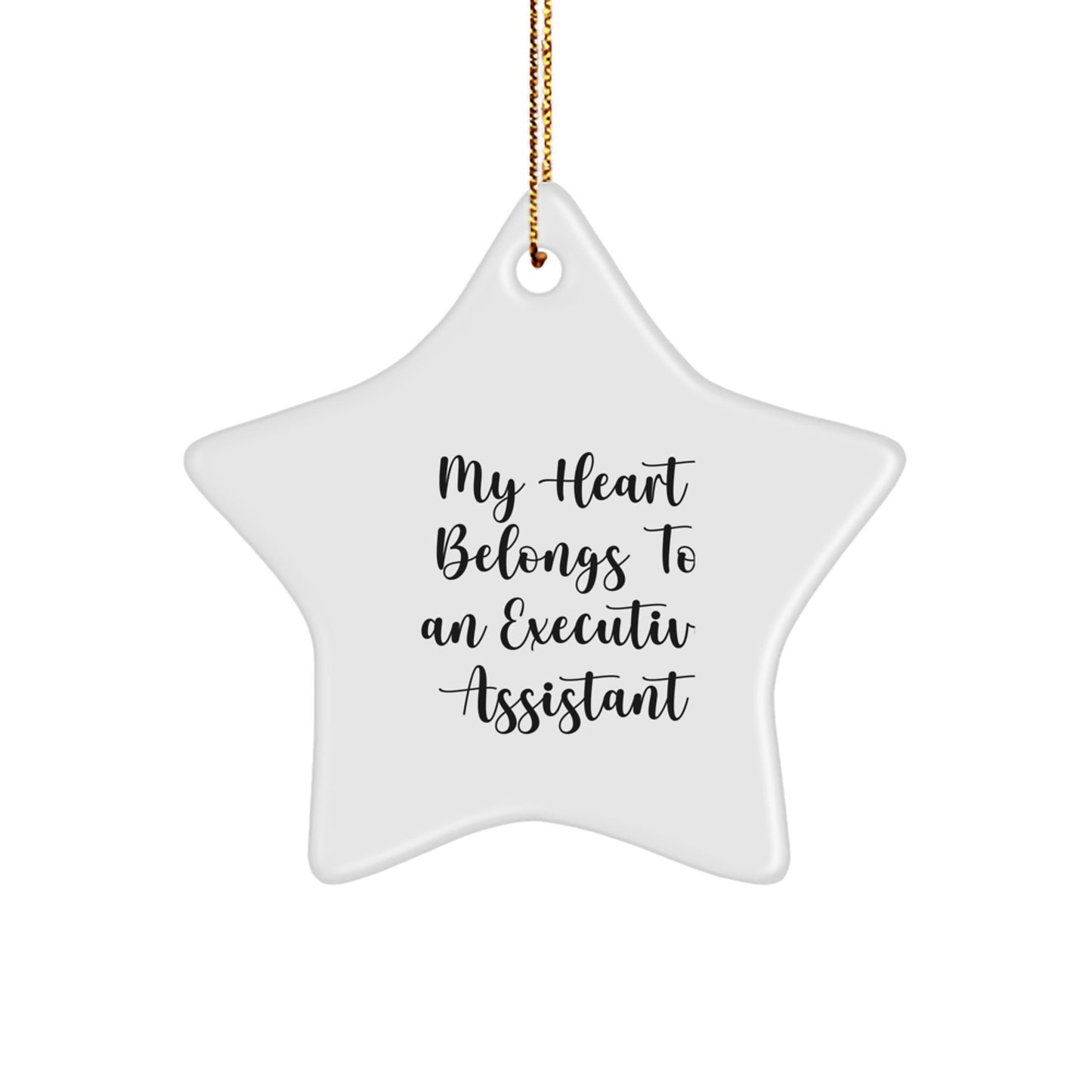 Funny Executive Assistant Gifts from Men, Star Ornament for Christmas Unique Gifts for Executive Assistant - Image 1