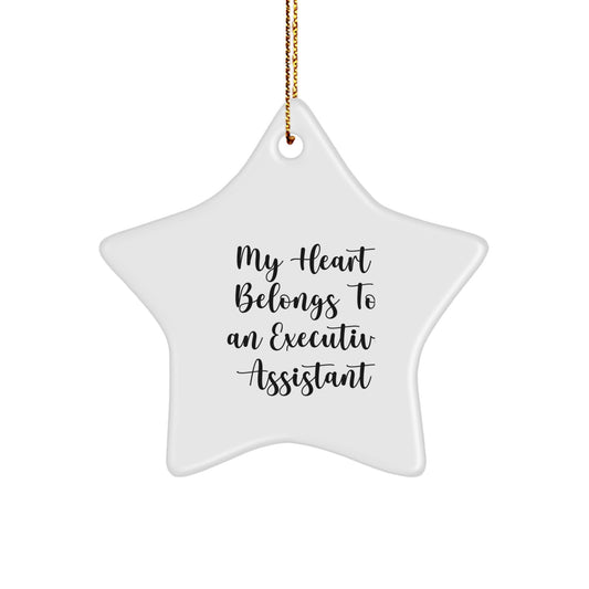 Funny Executive Assistant Gifts from Men, Star Ornament for Christmas Unique Gifts for Executive Assistant - Image 1
