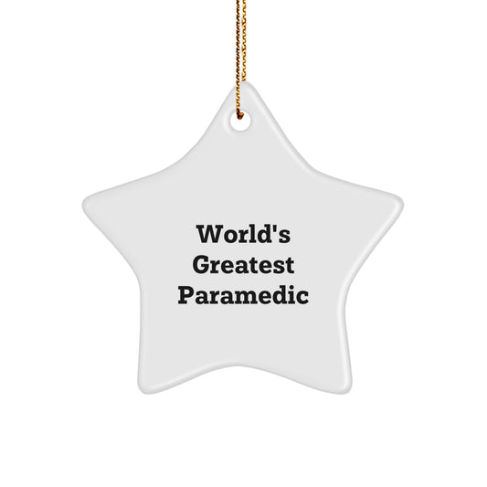 Funny Rescue Worker Star Ornament Gifts from Men to Rescue Worker Friends at Christmas Unique - Image 1