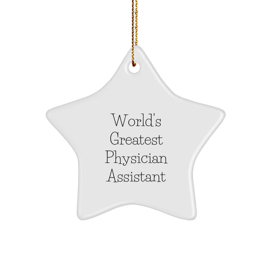 Funny Physician Assistant Gifts from Friends, Unique Star Ornament, World's Greatest PA Customized Christmas Unique Gifts - Image 1