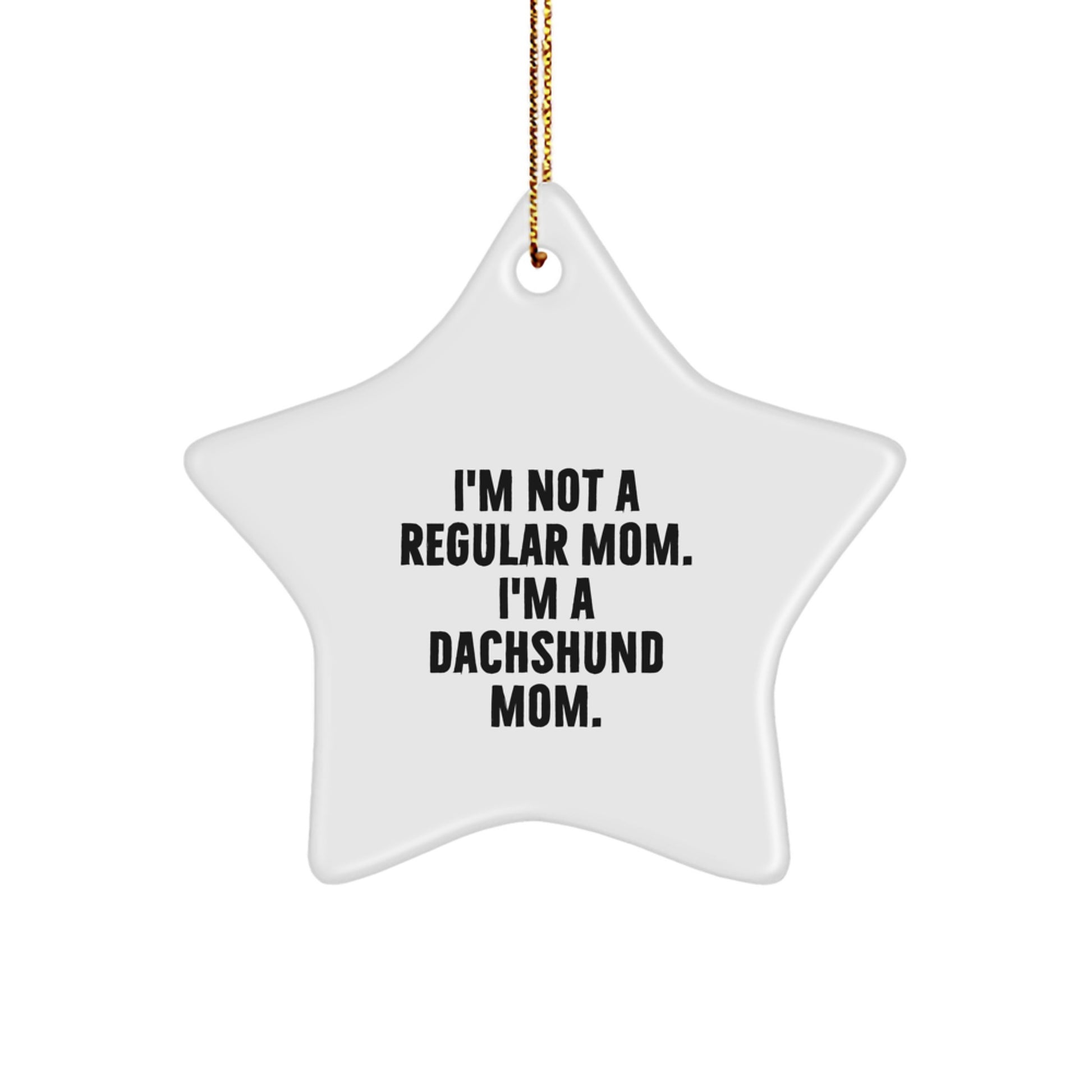 Funny Dachshund Dog Mom Gifts for Him Her Men Women Friends Family, Star Ornament for Christmas Unique Gifts from Mom to Dachshund Dog Lover - Image 1