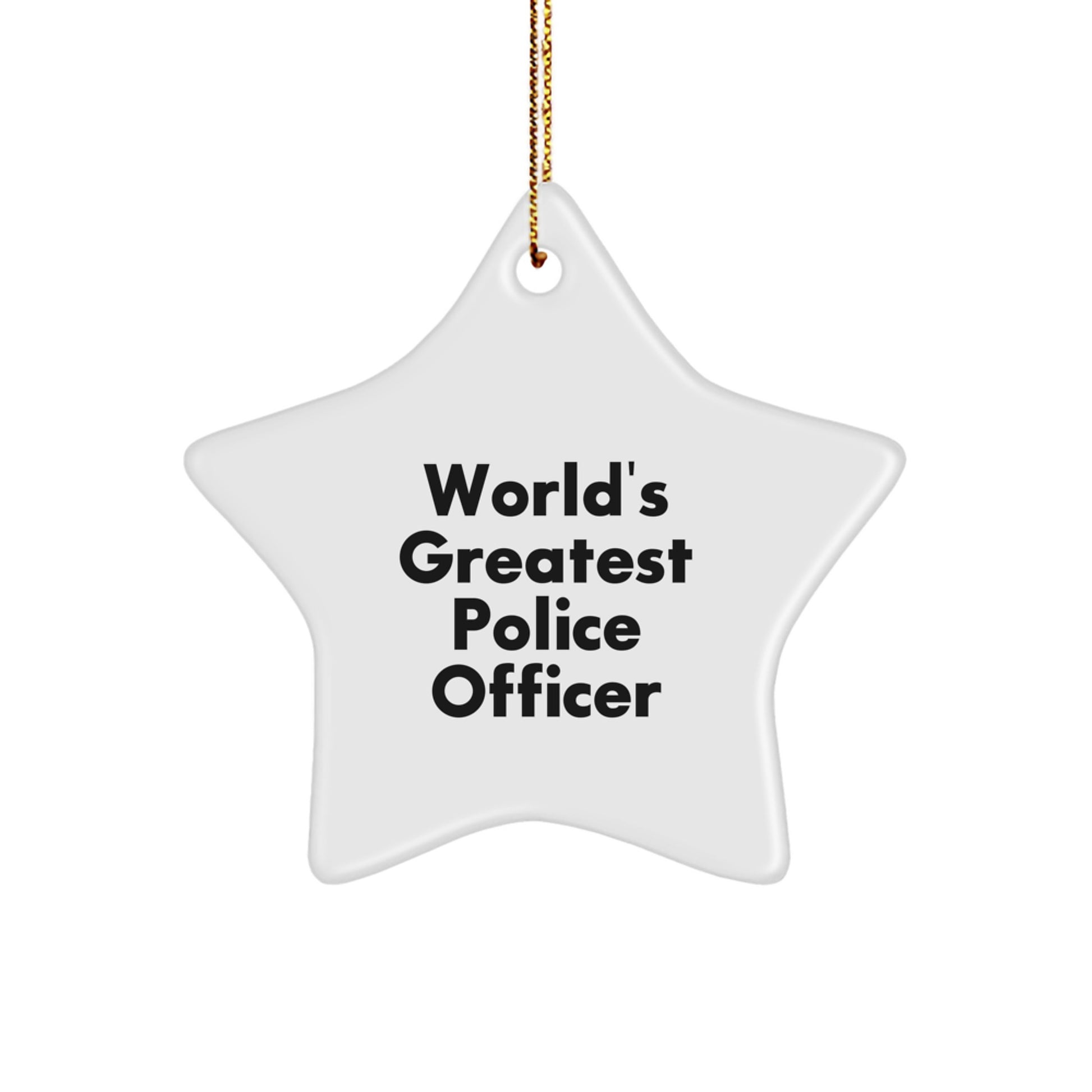 Funny Police Officer Star Ornament Gifts from Friends for Christmas Unique - Image 1