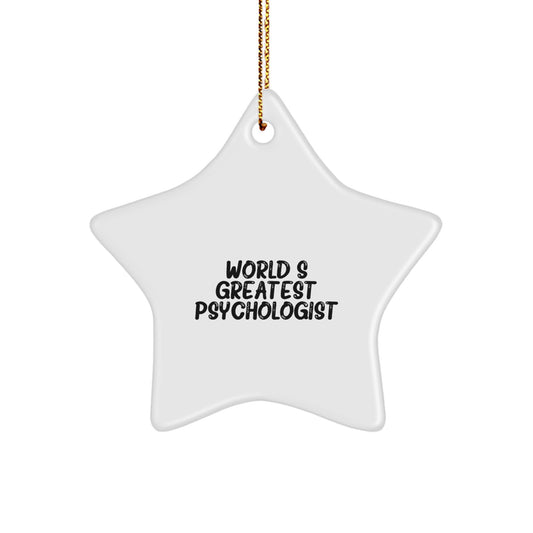Funny Psychologist Gifts from Family, Unique Star Ornament for World's Greatest Psychologist, Christmas Decorations for Friends - Image 1