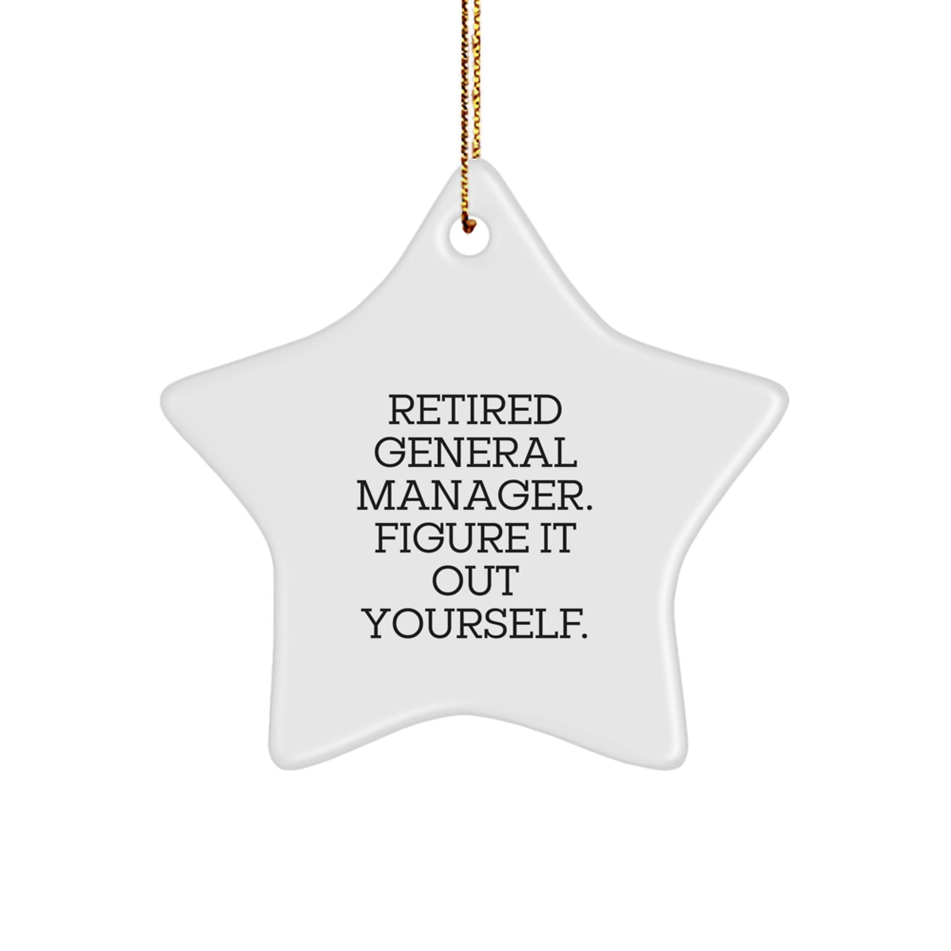 Funny General Manager Gifts from Men to Coworkers - Star Ornament for General Manager - Christmas Unique Gifts for Women - Image 1