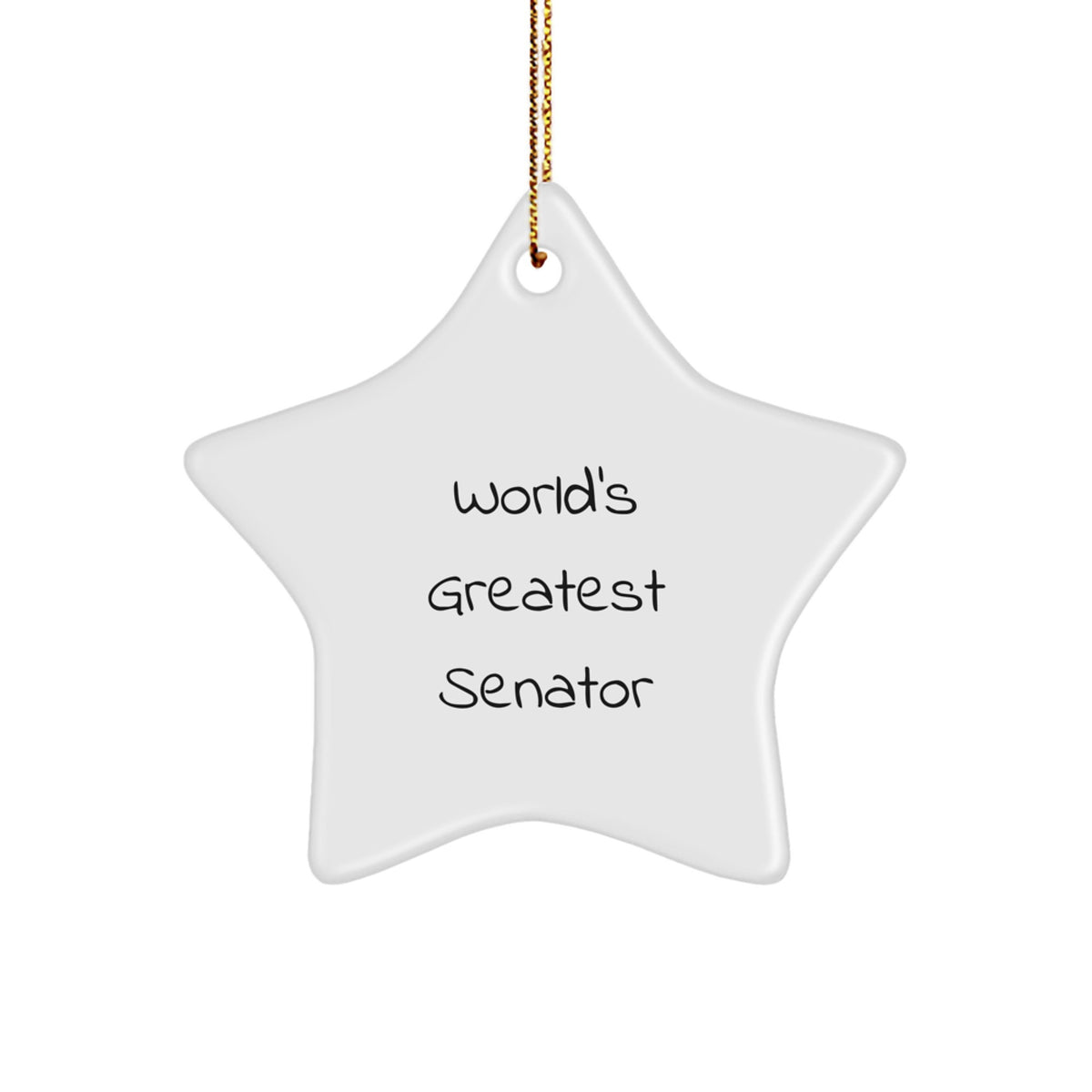 Witty Christmas Ornament Gift for Friends World's Greatest Senator - Image 1