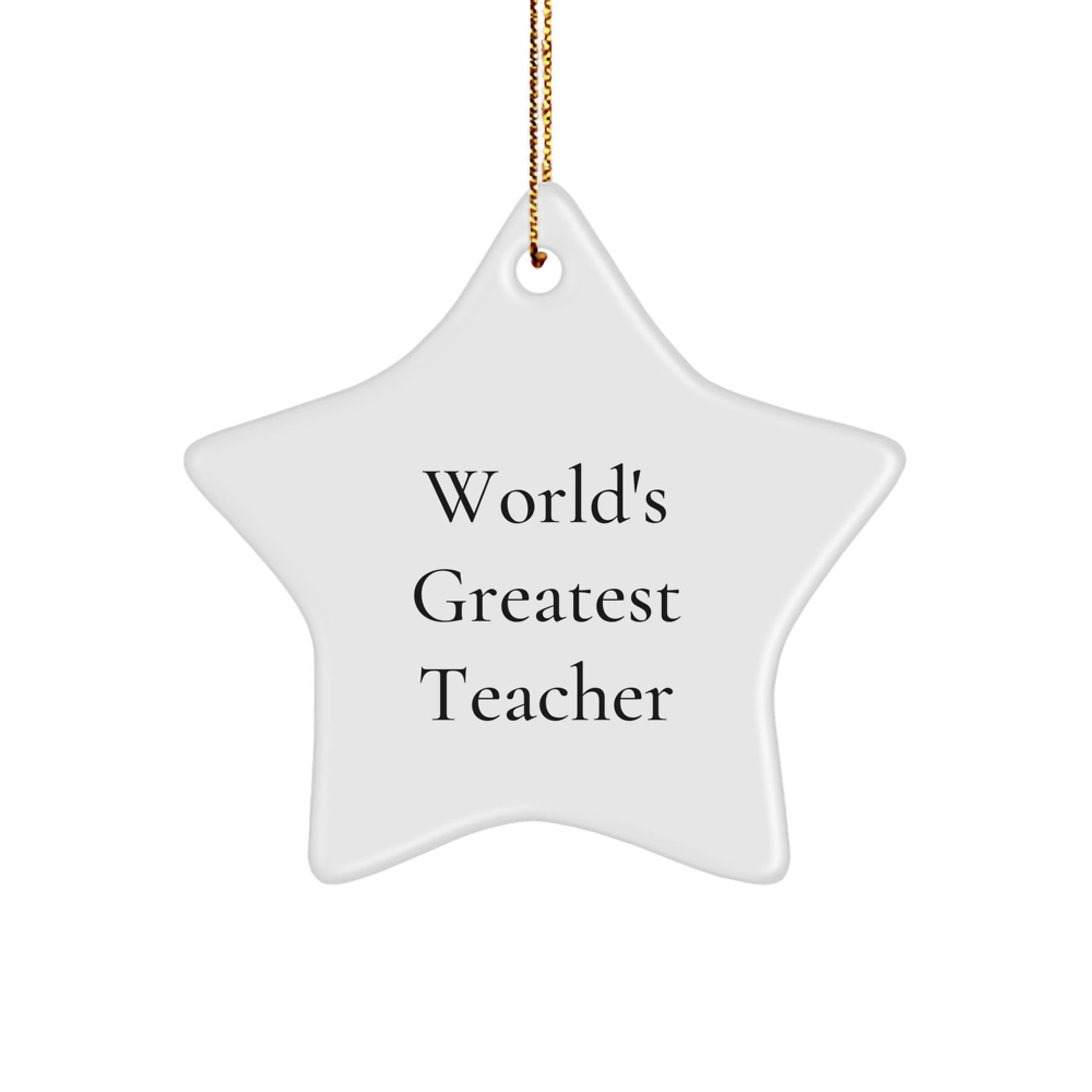 Funny World's Greatest Teacher Star Ornament Gifts for Men Teachers from Friends - Image 1