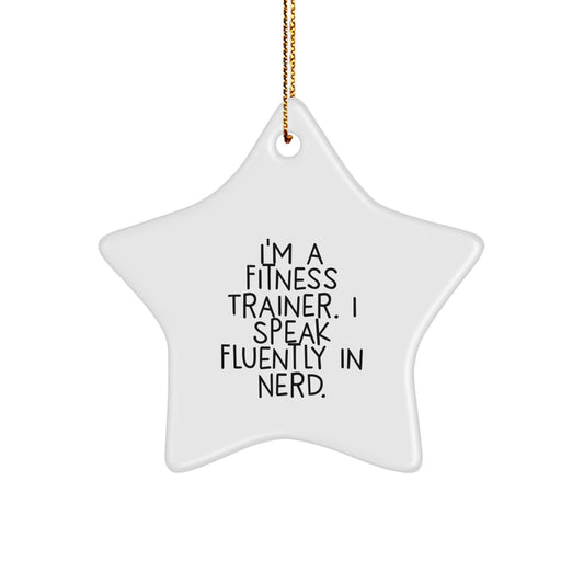 Fitness Trainer Star Ornament Funny Quote Gifts from Friends and Family for Christmas Unique Presents - Image 1