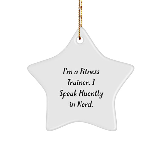 Funny Fitness Trainer Gifts from Friends - Star Ornament for Christmas Unique - Image 1