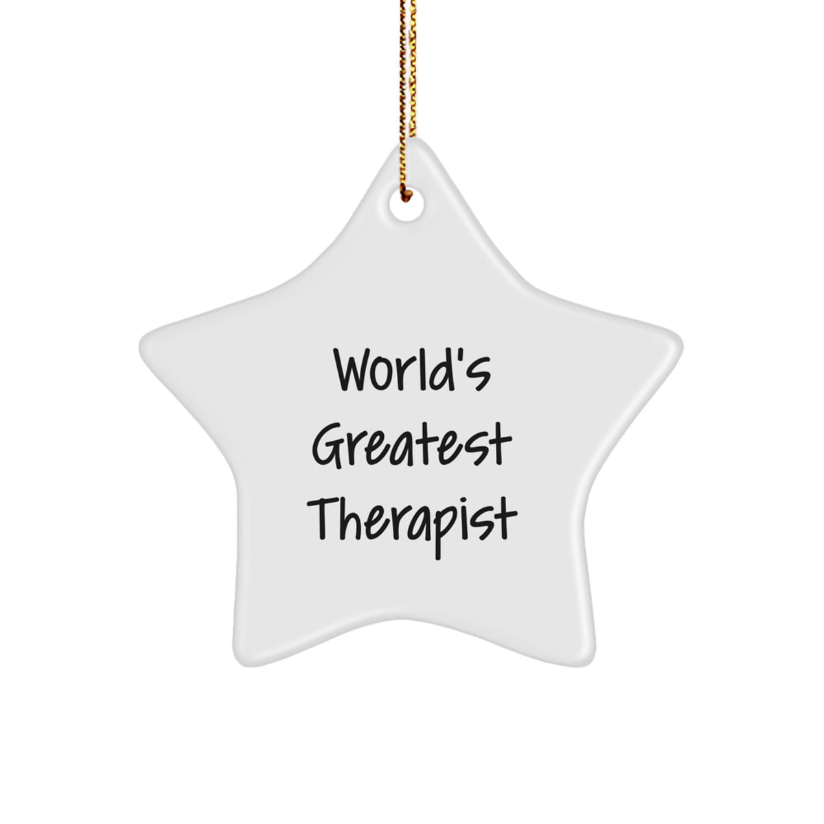 Funny World's Greatest Therapist Star Ornament Gift from Friends for Christmas - Image 1