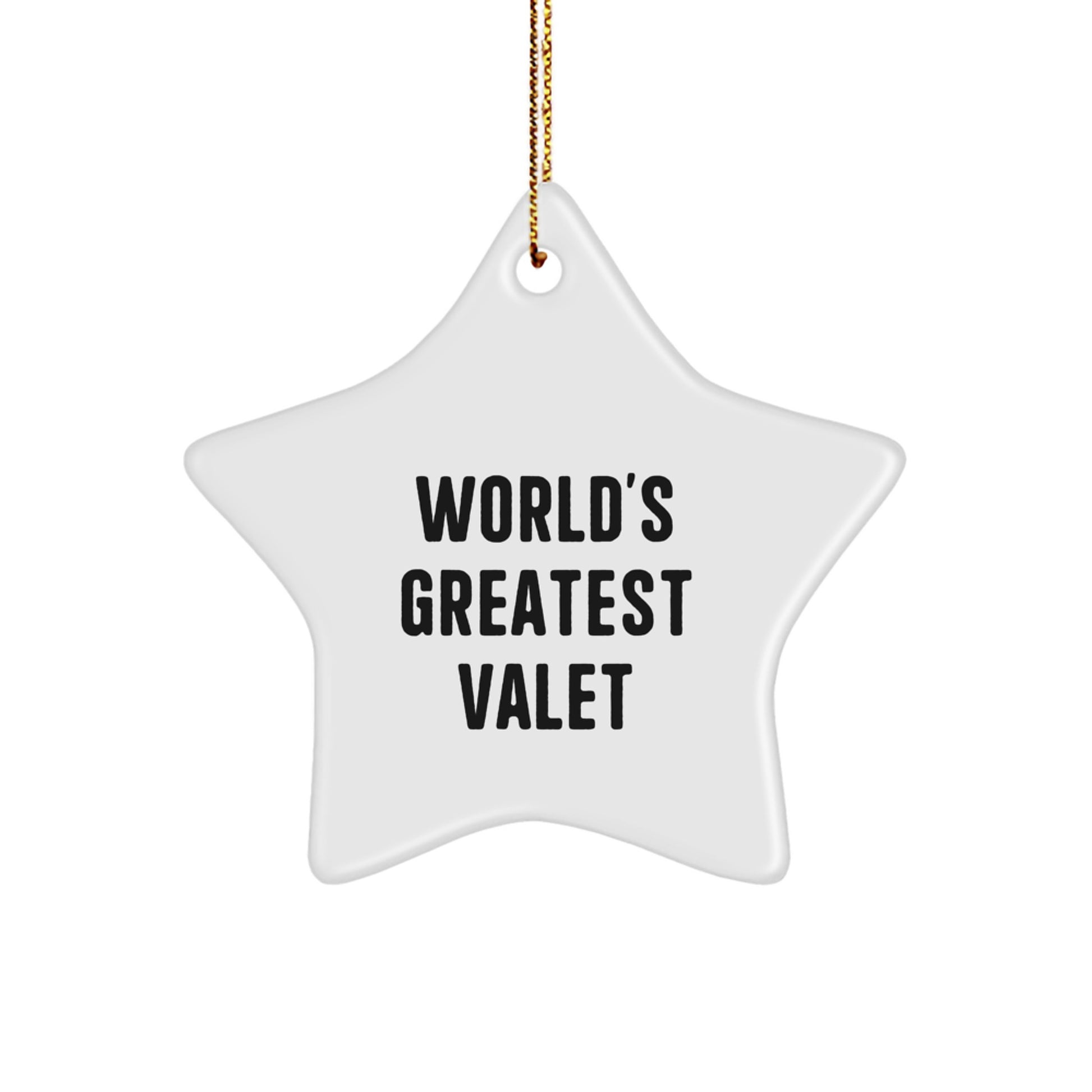 World's Greatest Valet Star Ornament Gifts from Men to Friends and Family for Valet Christmas Unique Gifts - Image 1