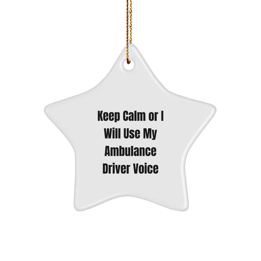 Funny Ambulance Driver Star Ornament Gifts from Friends for Ambulance Driver Christmas - Image 1