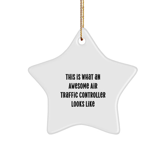 Funny Air Traffic Controller Gifts from Men - Awesome Star Ornament for Air Traffic Controller Friends and Family on Christmas - Image 1