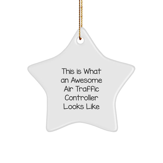 Funny Air Traffic Controller Star Ornament Gifts from Friends for Air Traffic Controller Men Christmas - Image 1