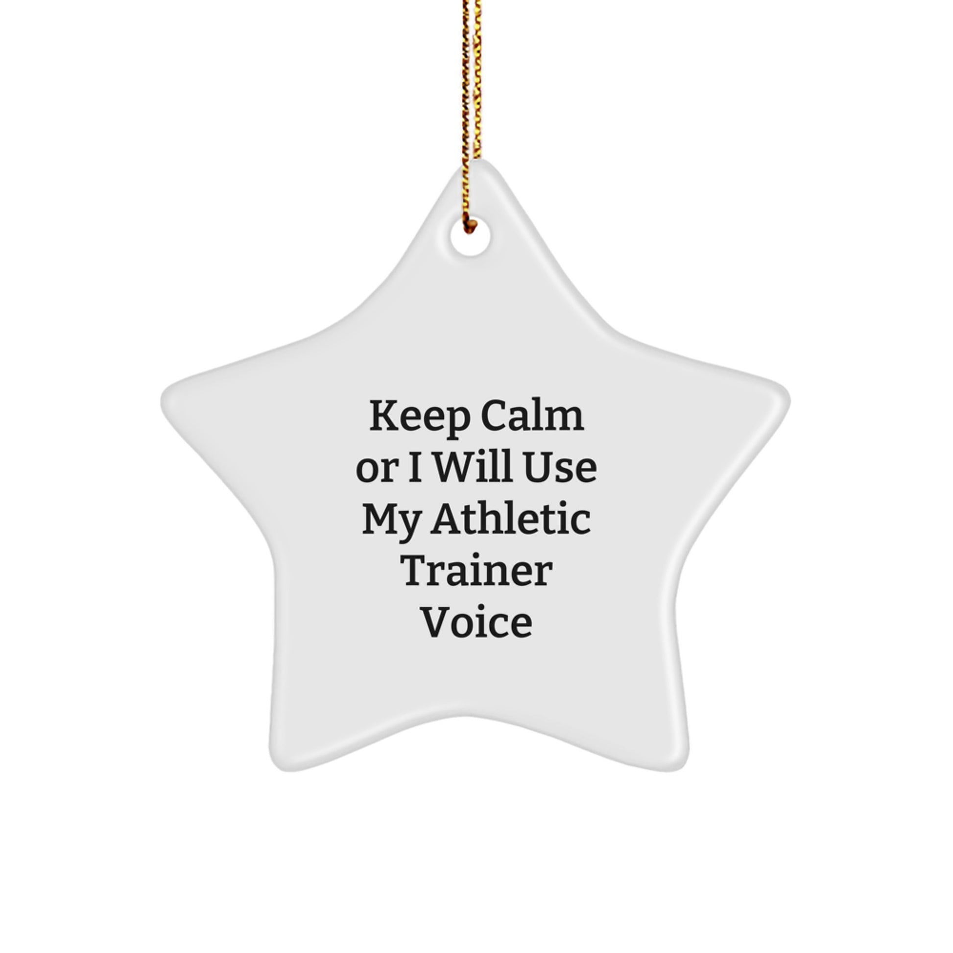 Funny Athletic Trainer Gifts from Friends for Christmas Unique Star Ornaments - Image 1